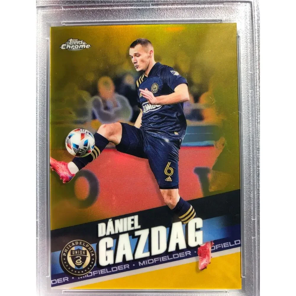 2022 Topps Chrome MLS Gold Refractor #19 Dániel Gazdag /50 PSA 10 GEM-MINT